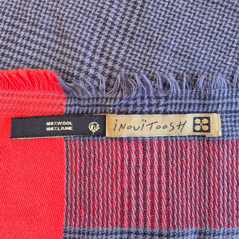 Inouitoosh 100% Wool Houndstooth Scarf Inoui Editions - Picture 2 of 8